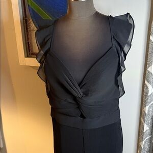 ASTR The Label NWT Pleated Ruffled Formal Jumpsuit SZ Large